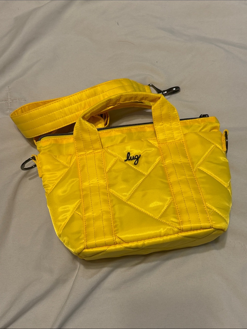 lug Bright Yellow Quilted Mini Crossbody Bag